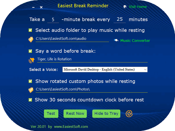 Easiest Break Reminder for Windows 20.01 full